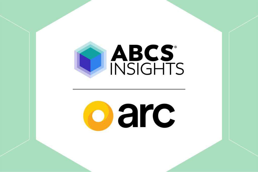 ABCS Insights and Arc logos side by side, representing the new Canadian sales lift measurement partnership